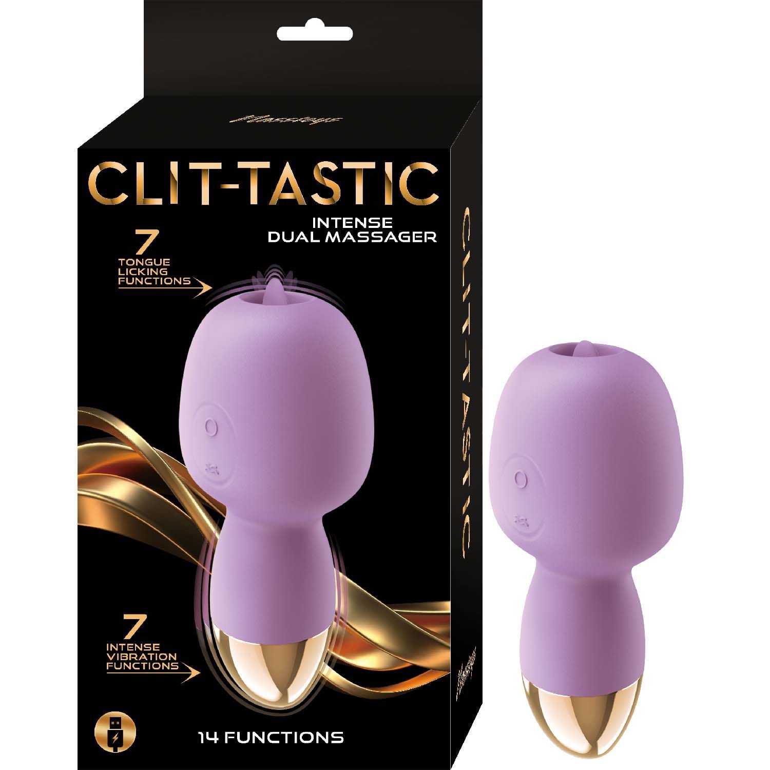 CLIT-TASTIC INTENSE DUAL MASSAGER-LAVENDER - #3171-2