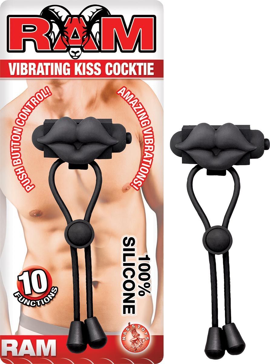 RAM VIBRATING KISS COCKTIE-BLACK - #2658