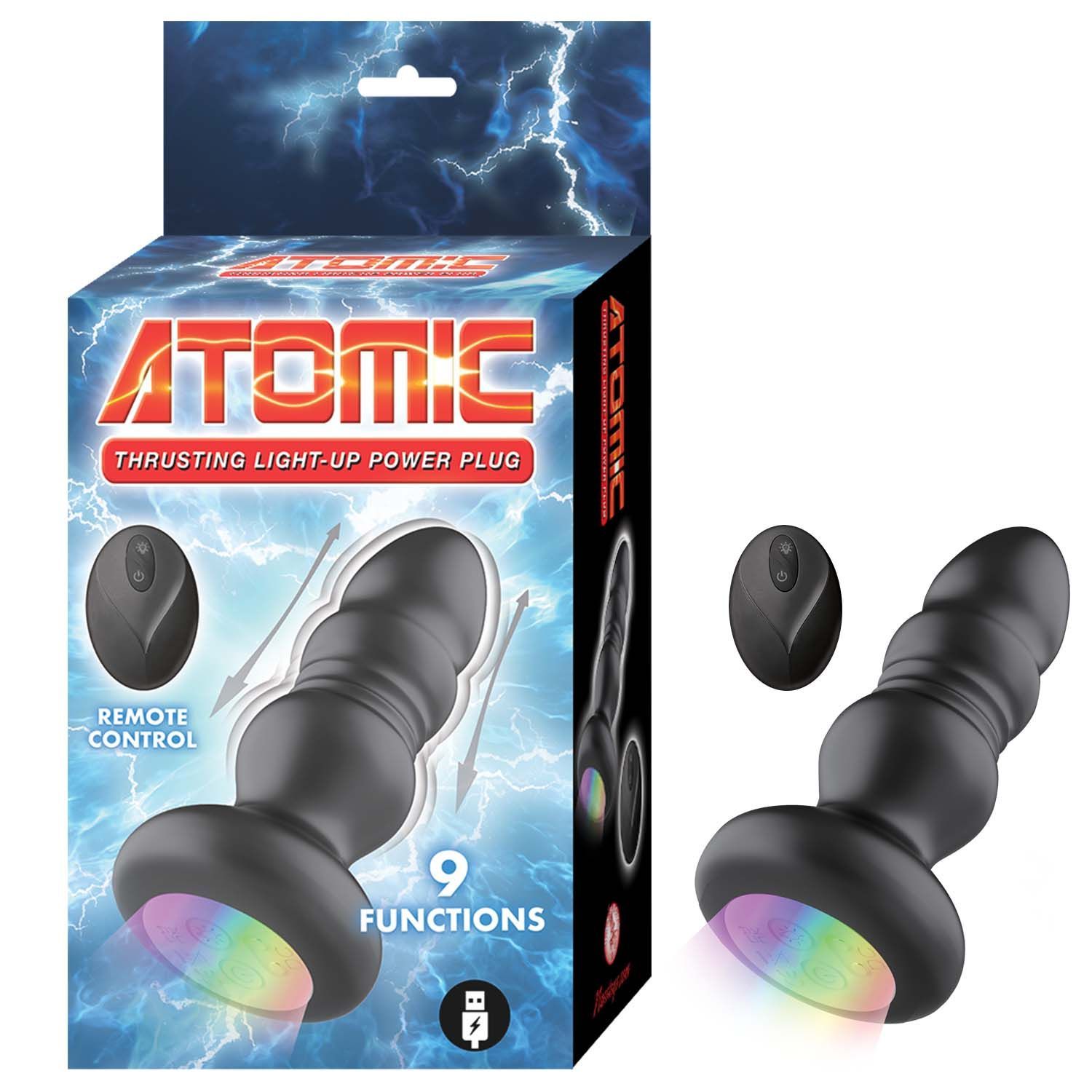 ATOMIC THRUSTING LIGHT-UP POWER PLUG-BLACK - #3241