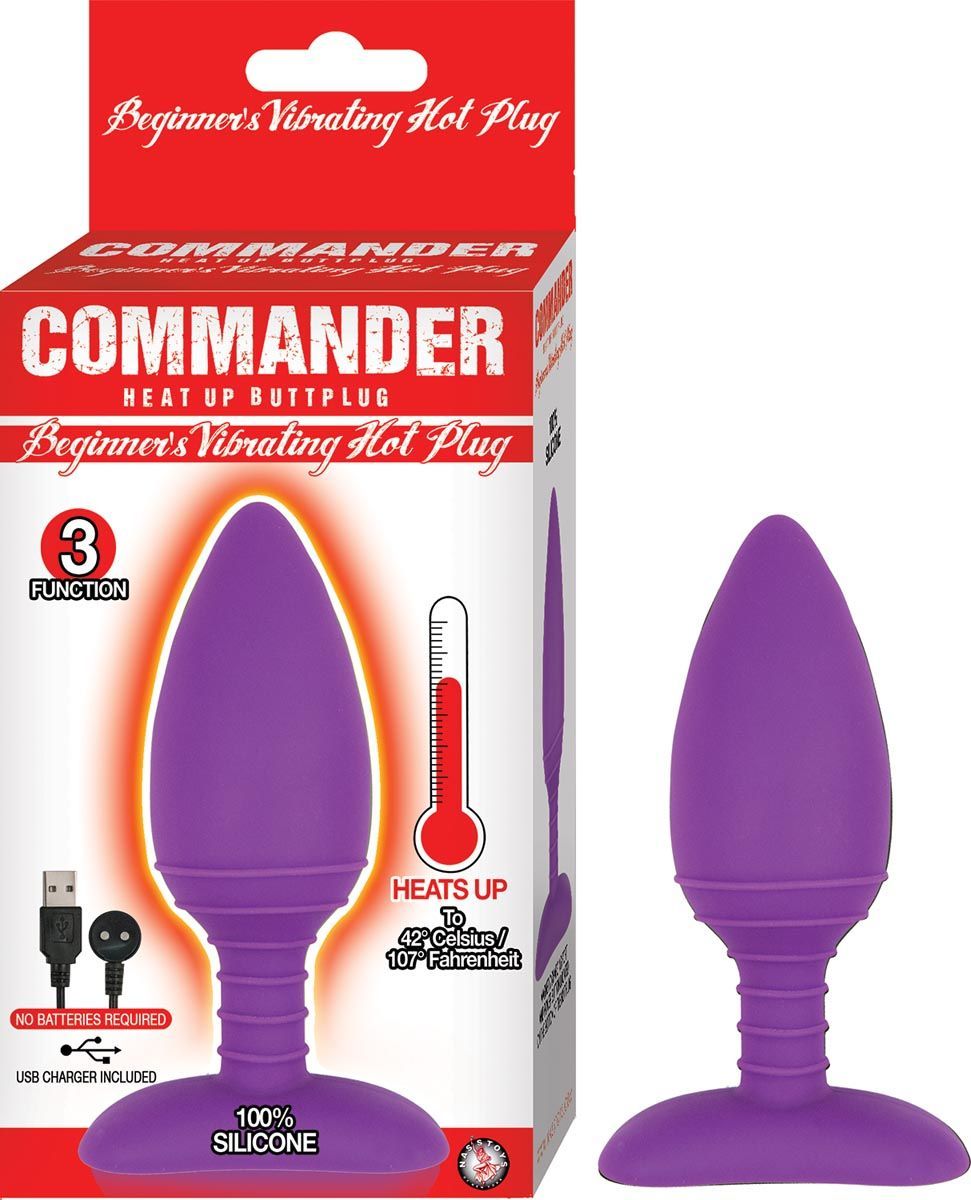 COMMANDER BEGINNER&#39;S VIBRATING HOT PLUG-PURPLE - #2809-2