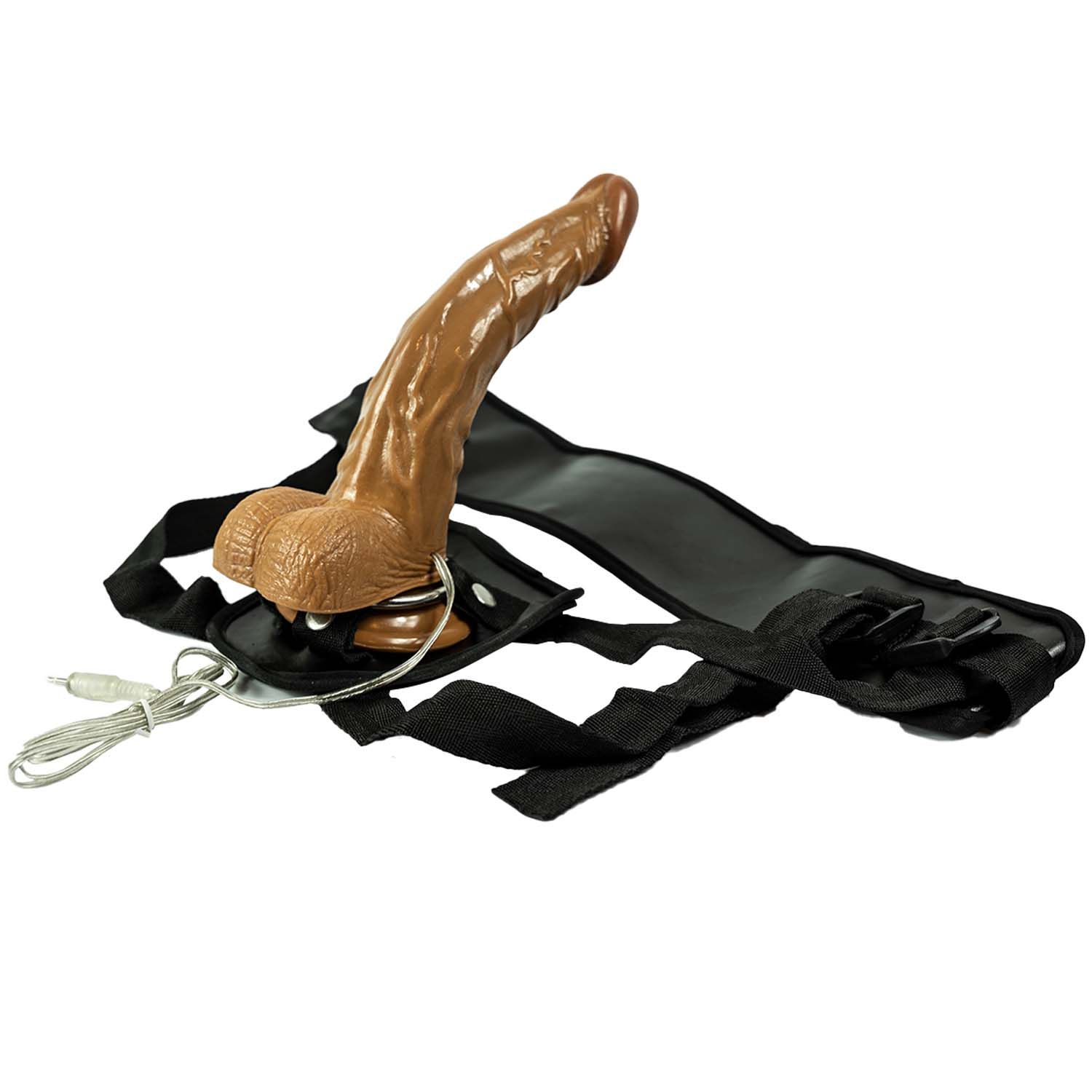 LATIN AMERICAN WHOPPERS VIBRATING 8&quot; DONG WITH UNIVERSAL HARNESS - #2328-2