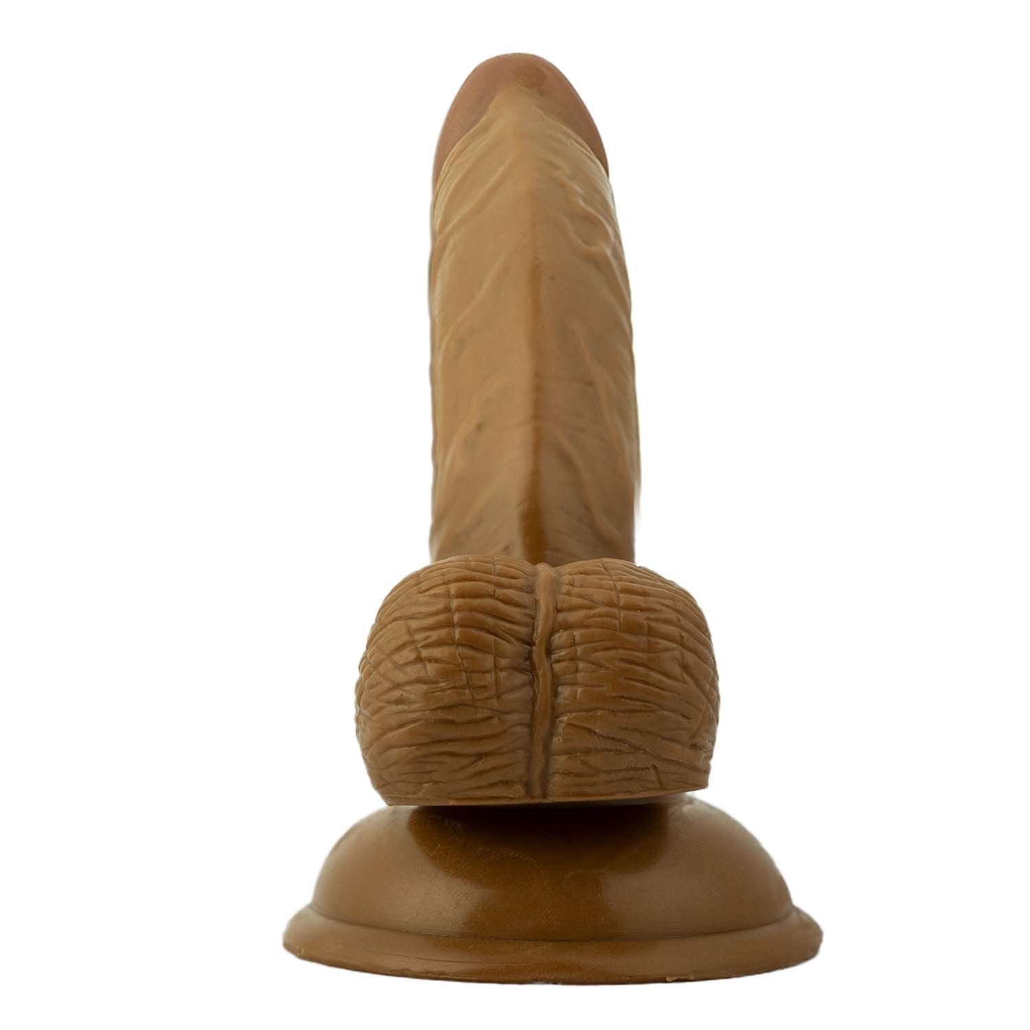 ALL AMERICAN MINI WHOPPERS 4&quot; CURVED DONG W/BALLS-LATIN - #2390-2