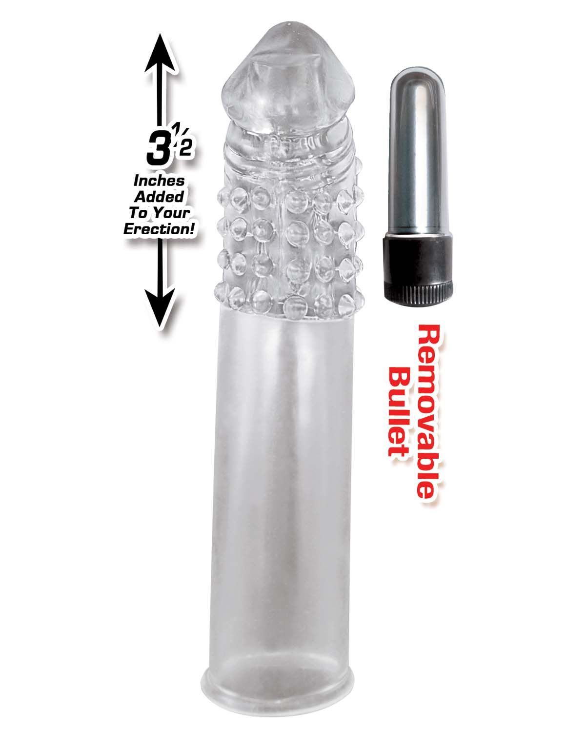 RAM VIBRATING PENIS EXTENDER-CLEAR - #2467-1