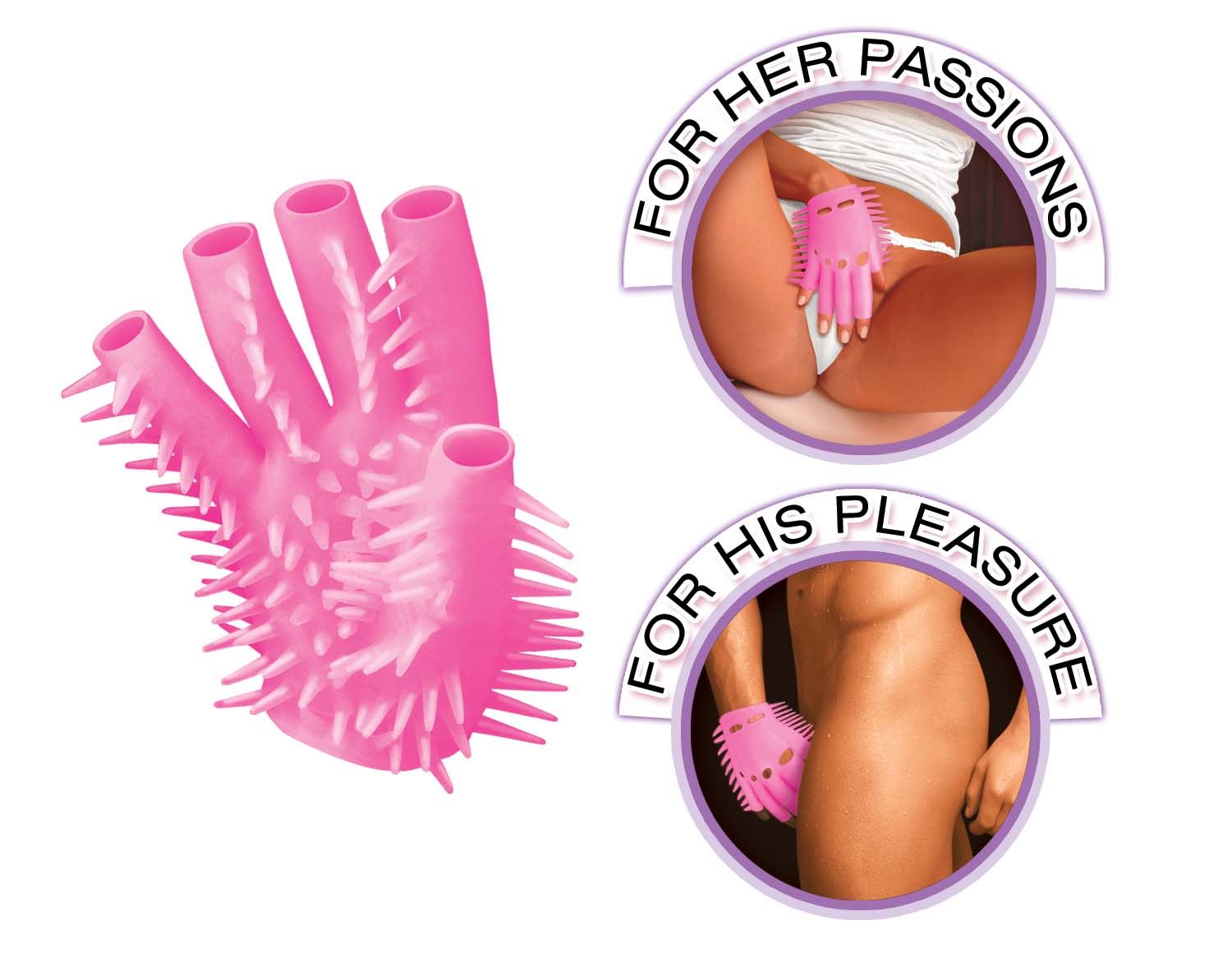 MASTURBATING GLOVE-PINK - #2492-1