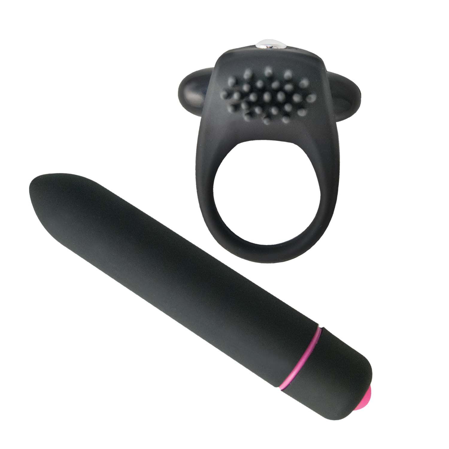 INTENSE COCKRING &amp; BULLET-BLACK - #2856