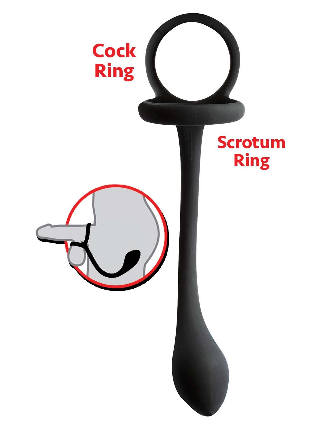 MY COCKRING COCKRING WITH BUTTPLUG-BLACK - #2876