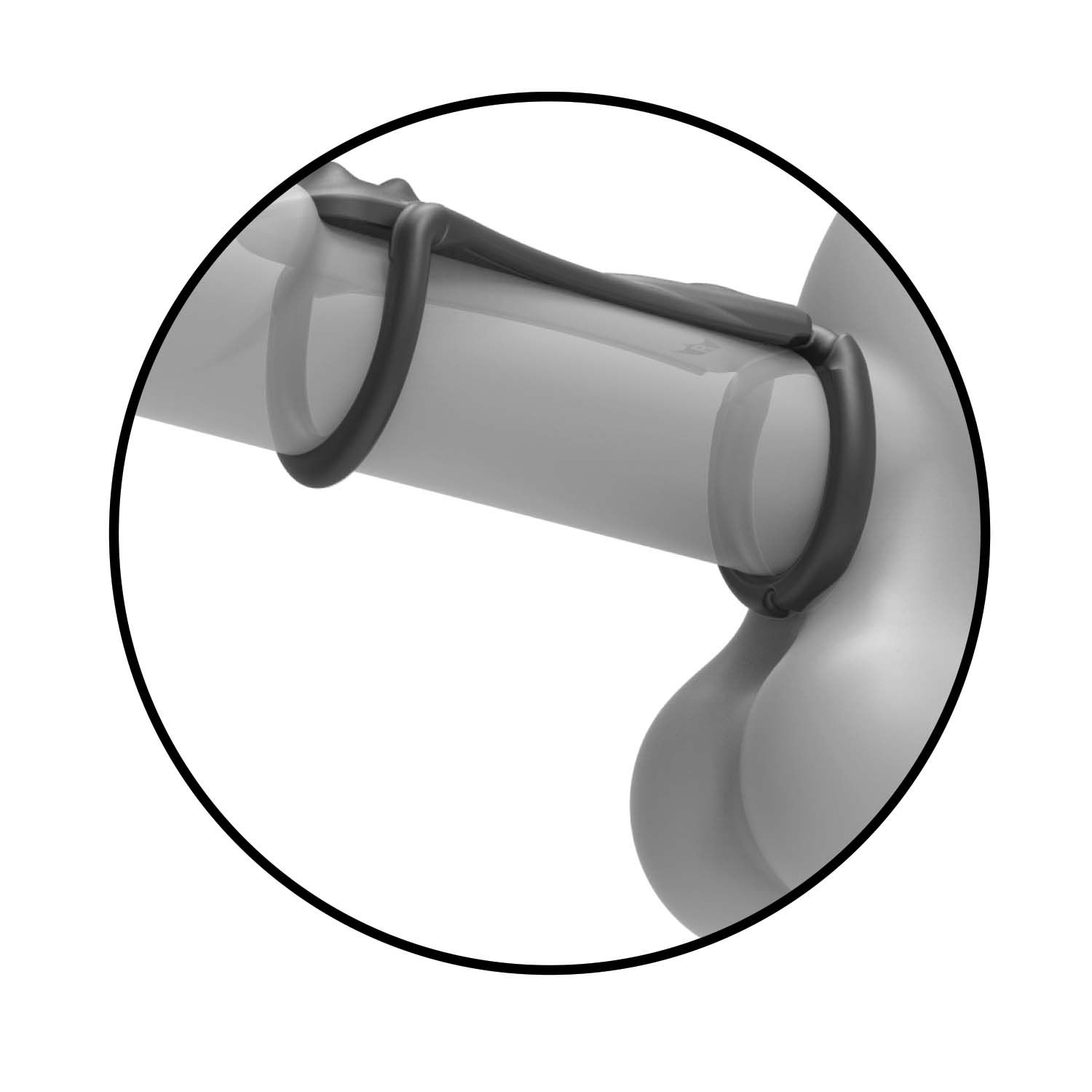 MY COCKRING RIBBED SHAFT COCKRING-BLACK - #3008