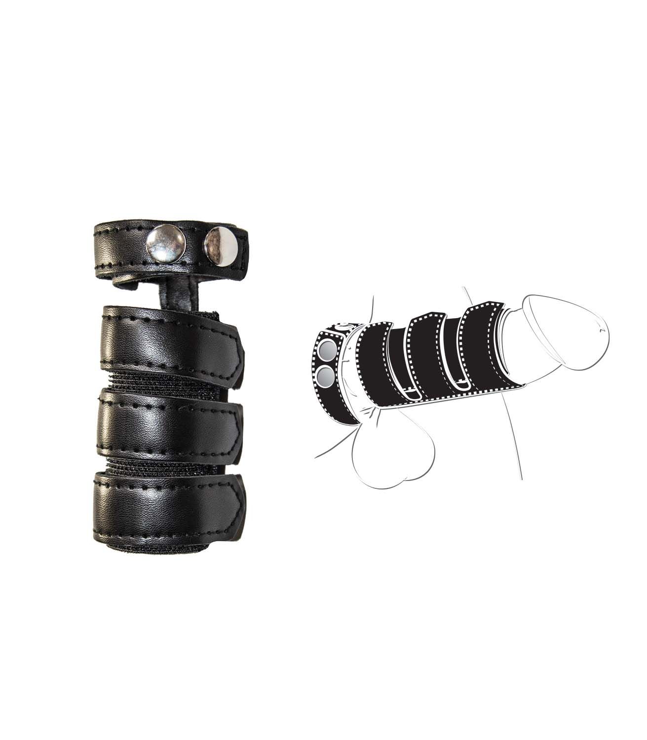 BALLGEAR COCK STRAP WITH SHEATH-BLACK - #3041