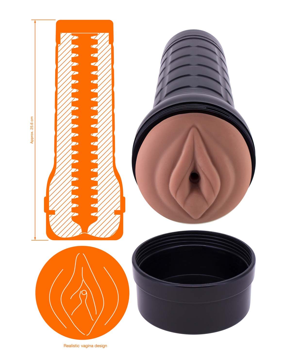 DEE LITE VAGINA-LIGHT BROWN - #3083-1