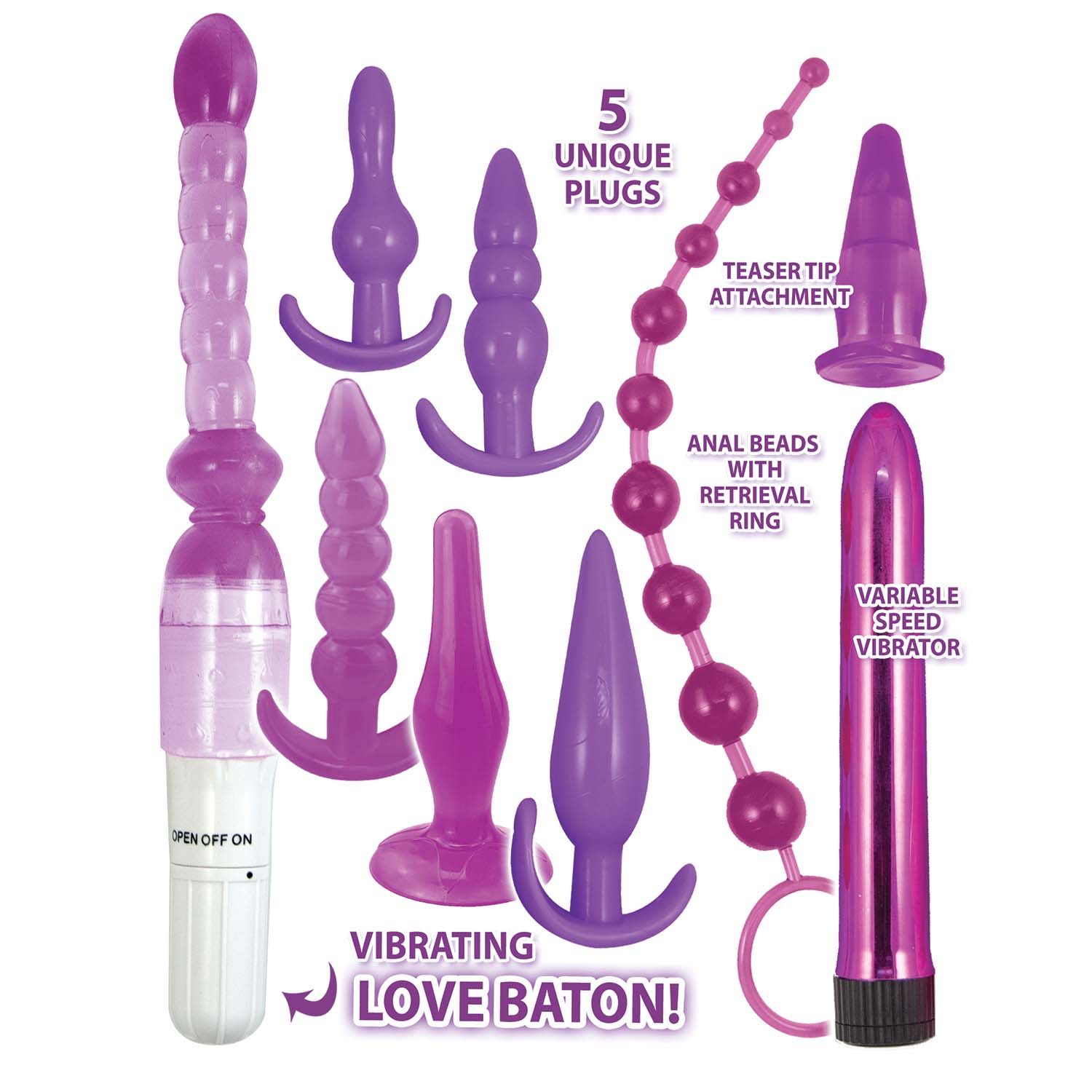 PURPLE ELITE COLLECTION SUPREME ANAL PLAY KIT-PURPLE - #3121