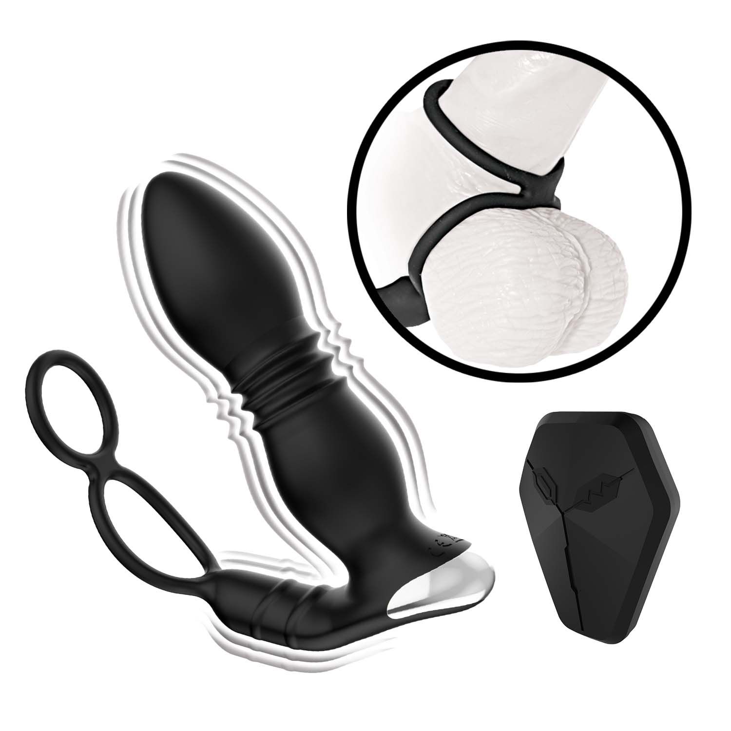ASS-SATION REMOTE THRUSTING POWER PLUG-BLACK - #3165