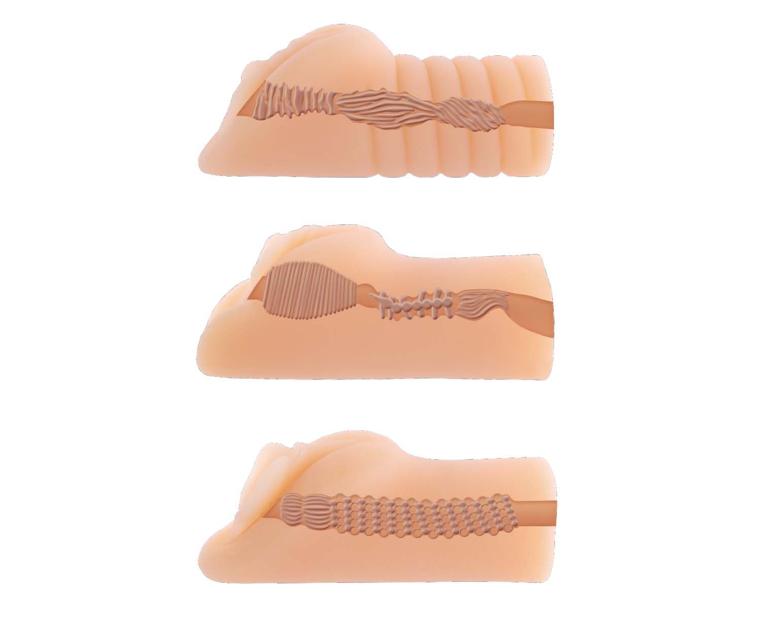 ALWAYS HORNY MASTURBATORS 3 PACK POCKET SIZE STROKERS-WHITE - #3178