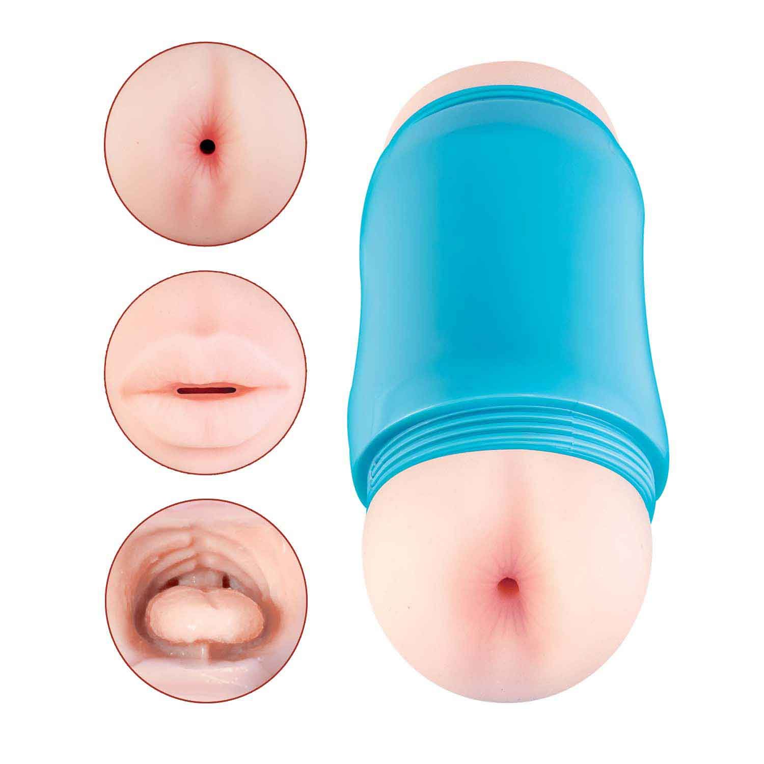 DELITE TWO WAYS MOUTH &amp; ASS-WHITE - #3197