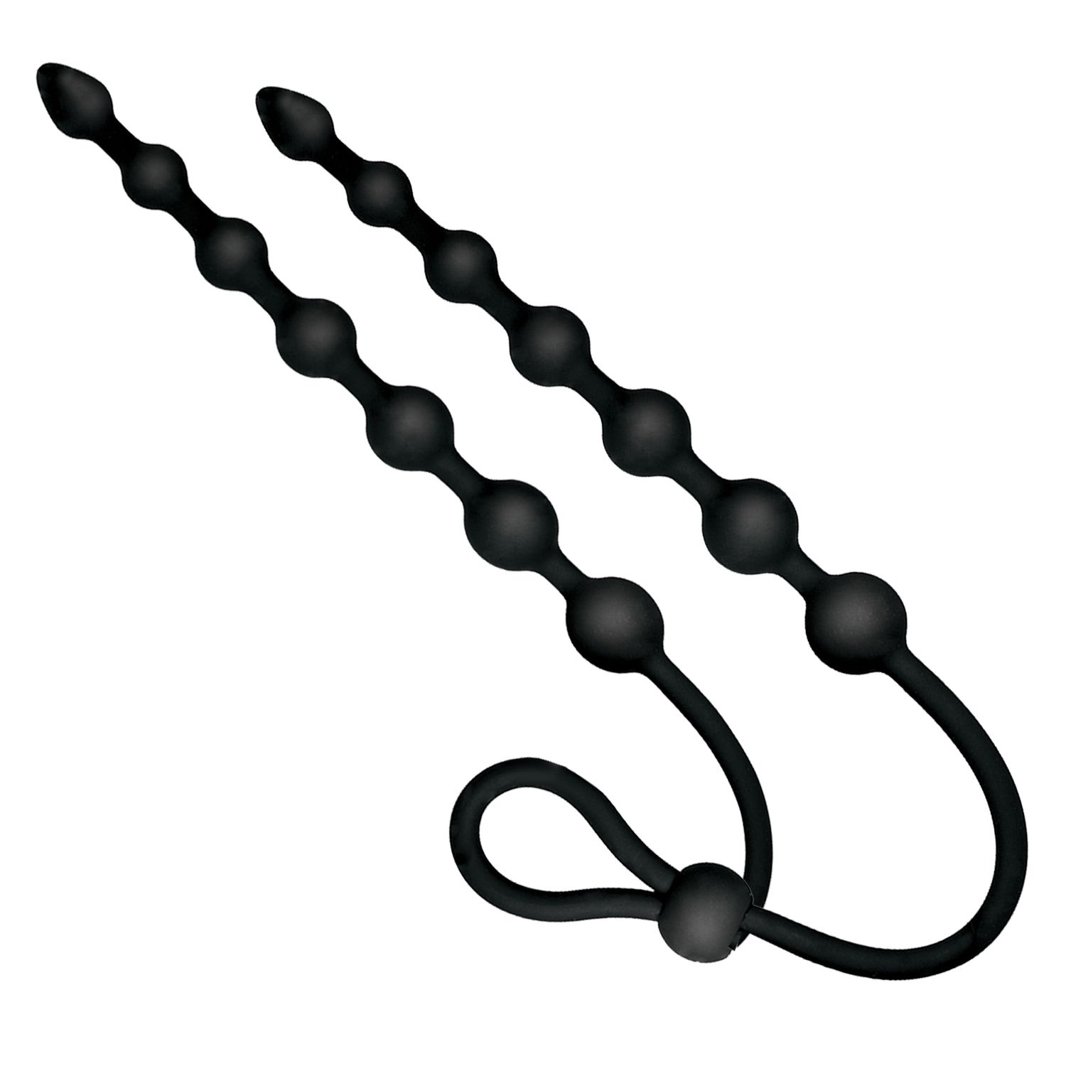 ASS-SATION DUAL SILICONE ANAL BEADS-BLACK - #3259