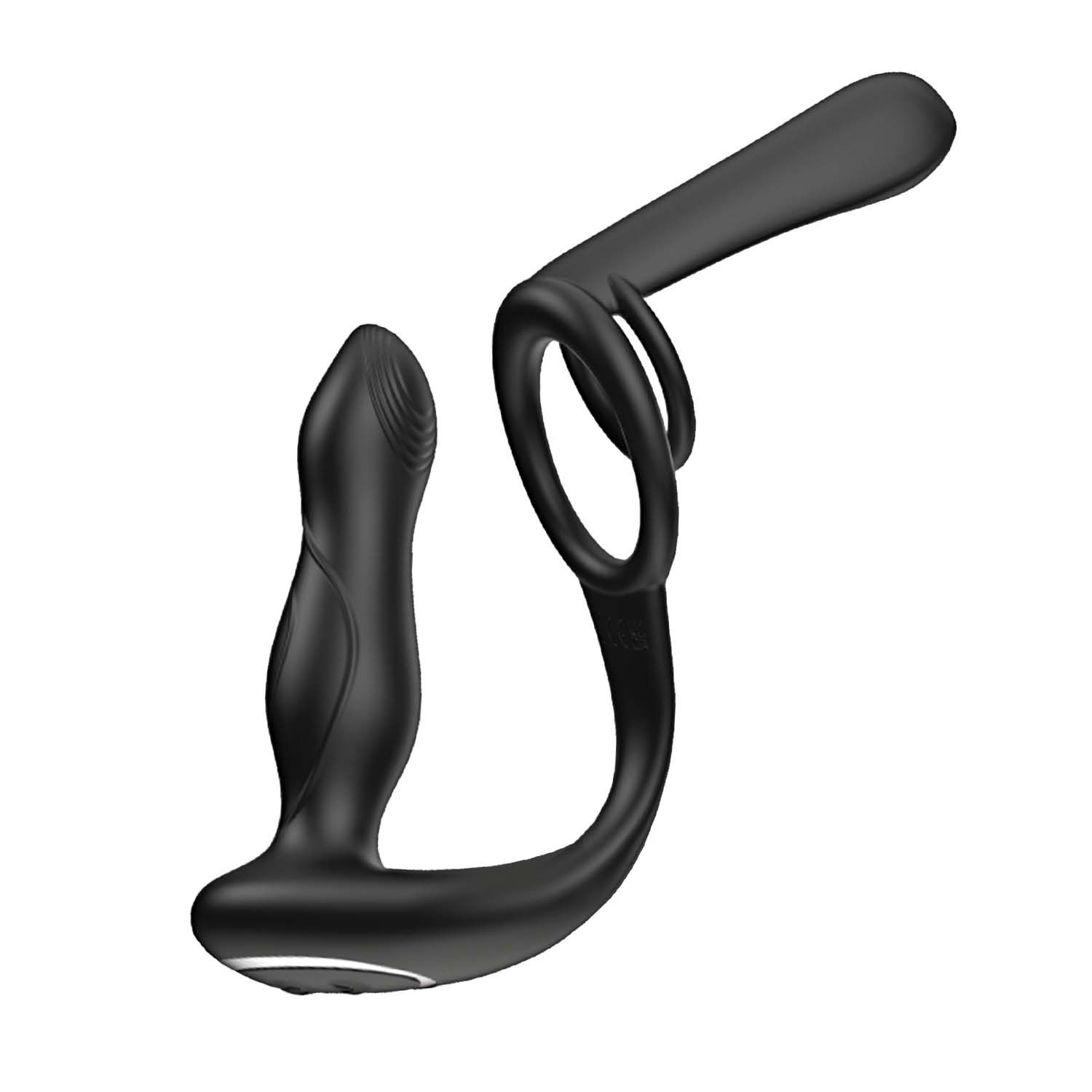 ENHANCER VIBRO PLUG &amp; PENIS SHEATH-BLACK -#3248