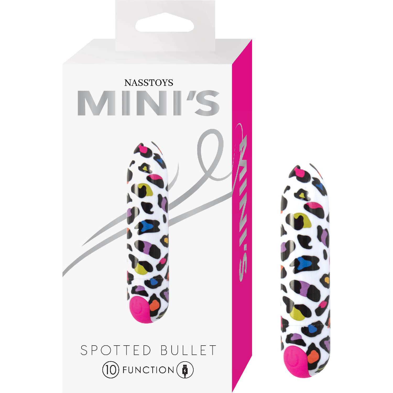 NASSTOYS MINI'S SPOTTED BULLET-WHITE -#3266