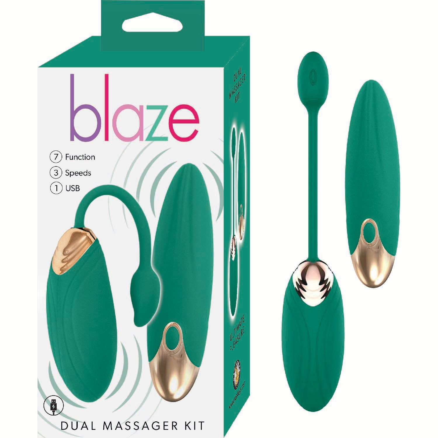 BLAZE DUAL MASSAGER KIT-GREEN -#3267-2