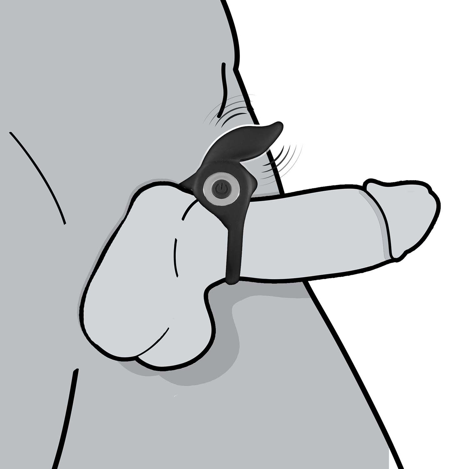 ENHANCER VIBRATING RABBIT C-RING-BLACK -#3287