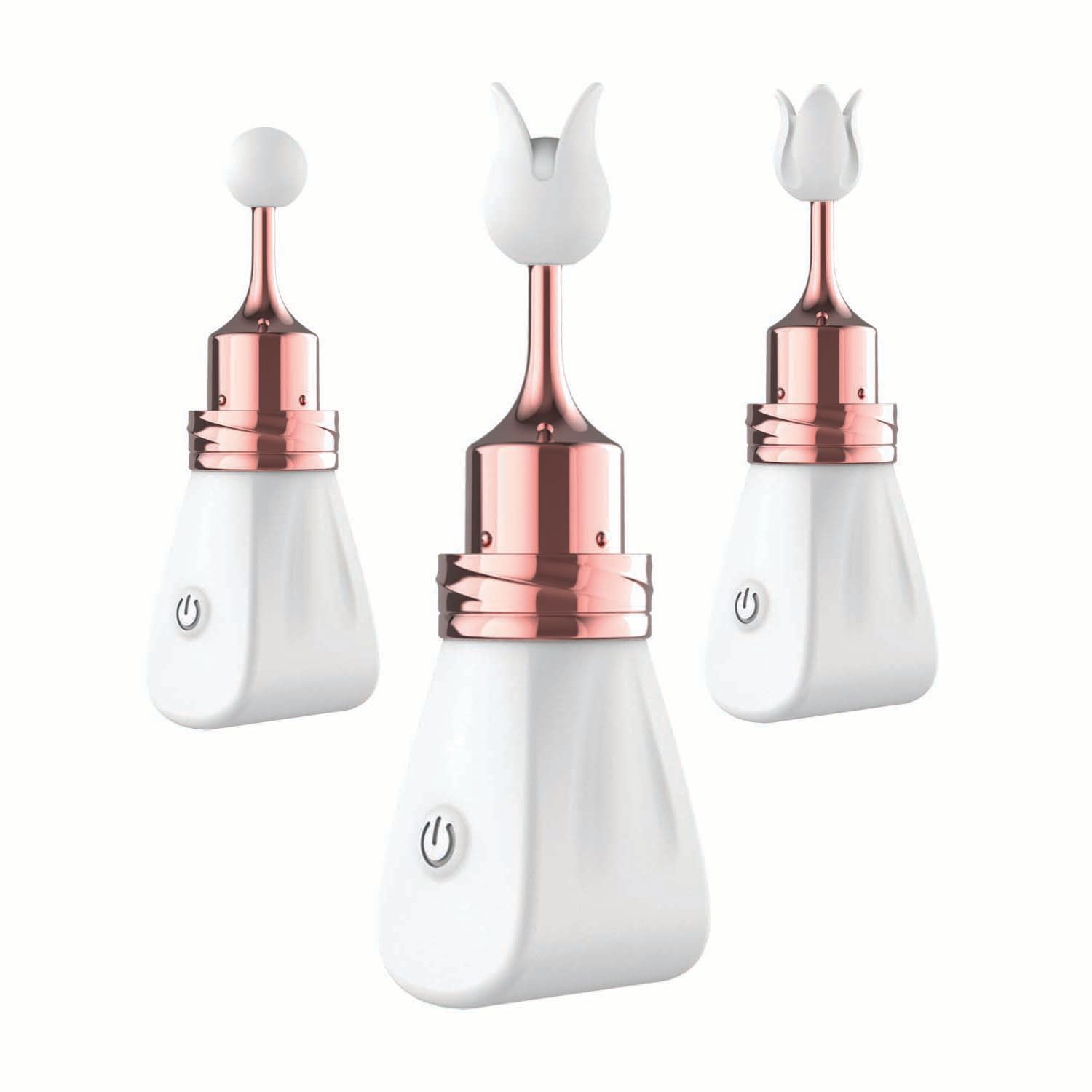 GOLD GLAM TRI-TIP VIBE-WHITE -#3297-1