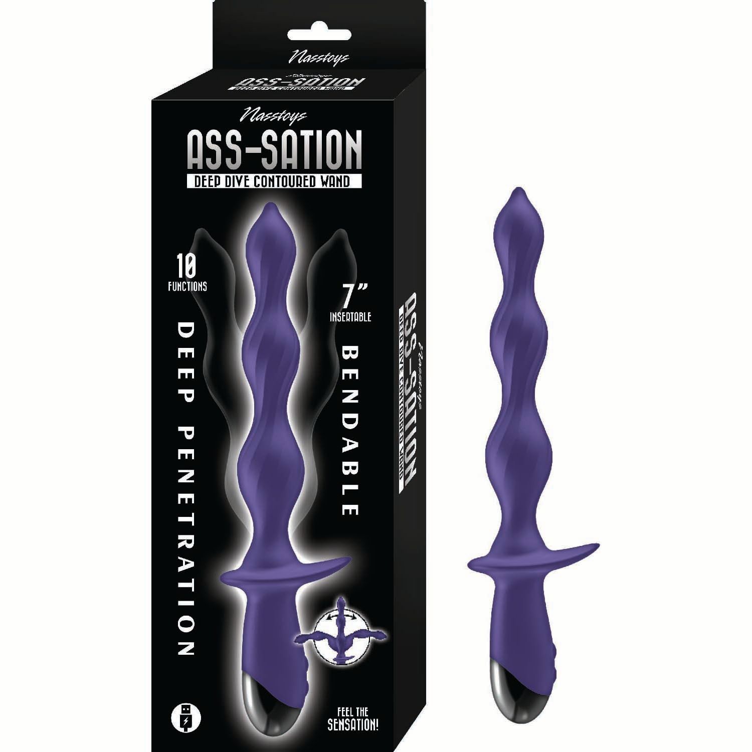 ASS-SATION DEEP DIVE CONTOURED WAND-PURPLE -#3300-2
