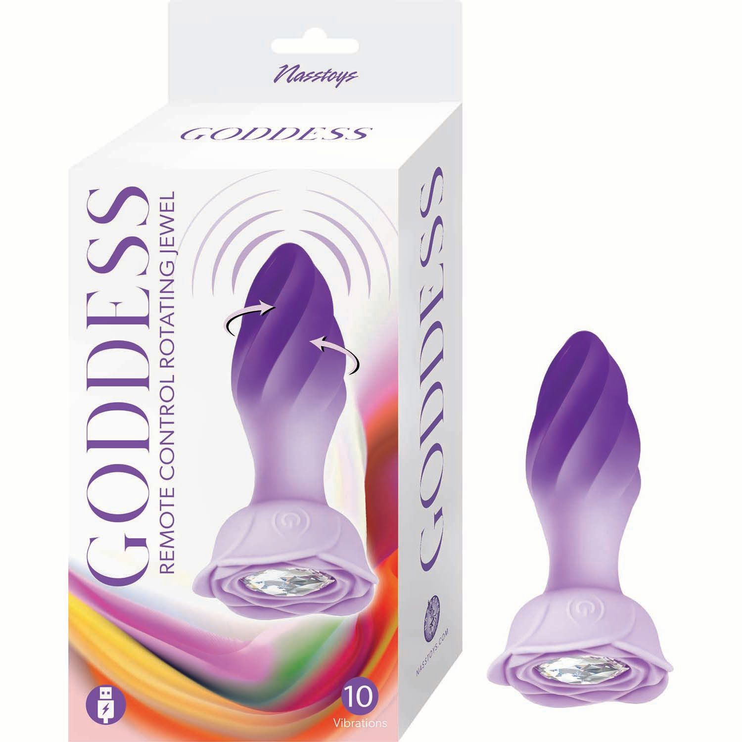 GODDESS REMOTE CONTROL ROTATING JEWEL-PURPLE -#3305-2