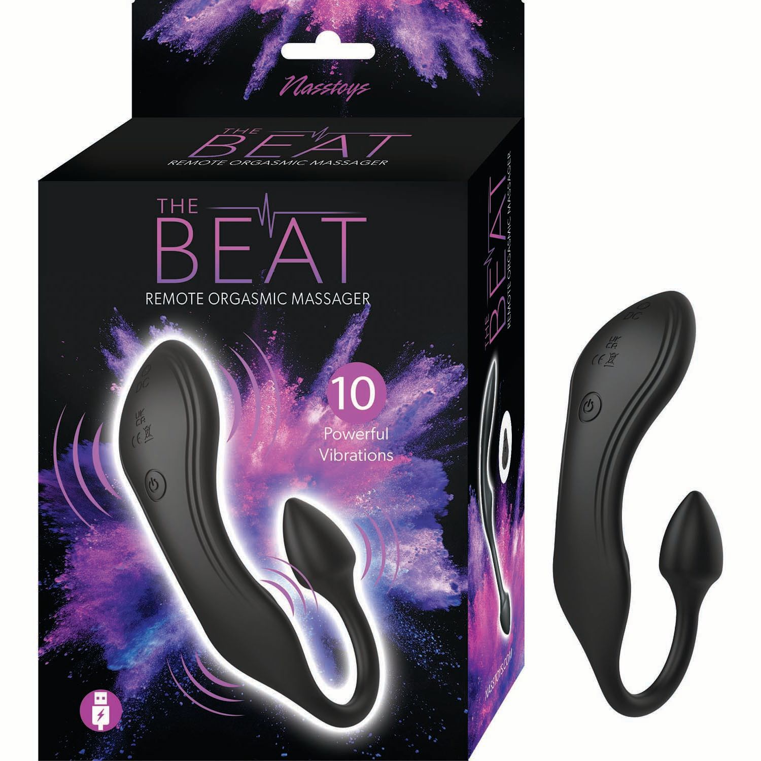 THE BEAT REMOTE ORGASMIC MASSAGER-BLACK -#3314-1
