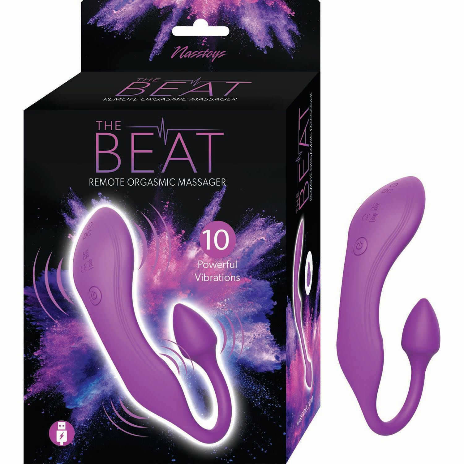 THE BEAT REMOTE ORGASMIC MASSAGER-PURPLE -#3314-2
