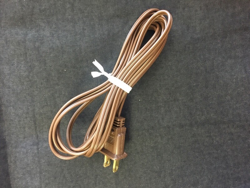 8 FOOT BROWN 18/2 SPT1 CORD SET WITH POLARIZED PLUG