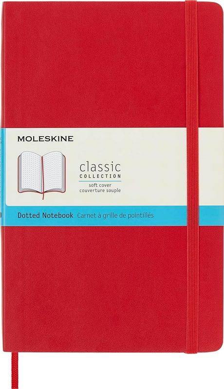 Moleskine Classic Notebook, Soft Cover, Large, Dotted, Scarlet Red, 240 Pages (5 Moleskine Classic Notebook, Soft Cover, Large, Dotted, Scarlet Red, 240 Pages (5" x 8.25")