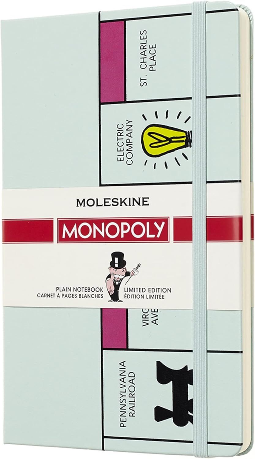 Moleskine Limited Edition Monopoly Notebook, Hard Cover, Large  Plain/Blank (5" x 8.25")