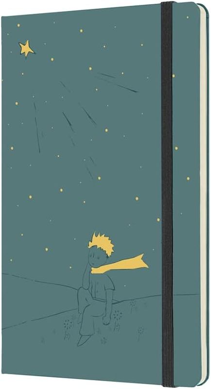Moleskine Limited Edition Petit Prince Notebook, Large, Ruled, Seaweed Green, Hard Cover (5" x 8.25")