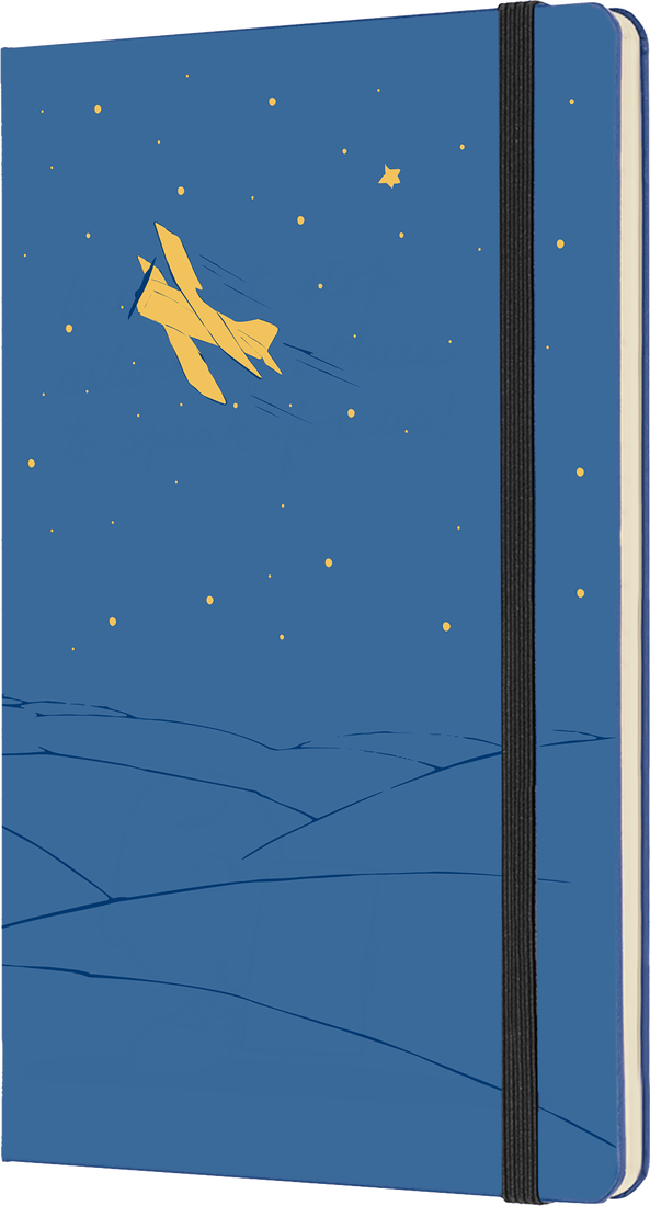 Moleskine Limited Edition Petit Prince Notebook, Large, Ruled, Forget Blue, Hard Cover (5" x 8.25")