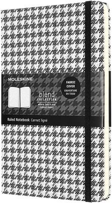 Moleskine Blend Notebook, Hard Cover, Ruled, Large, Check Pattern Sm 240 Pages (5" x 8.25")