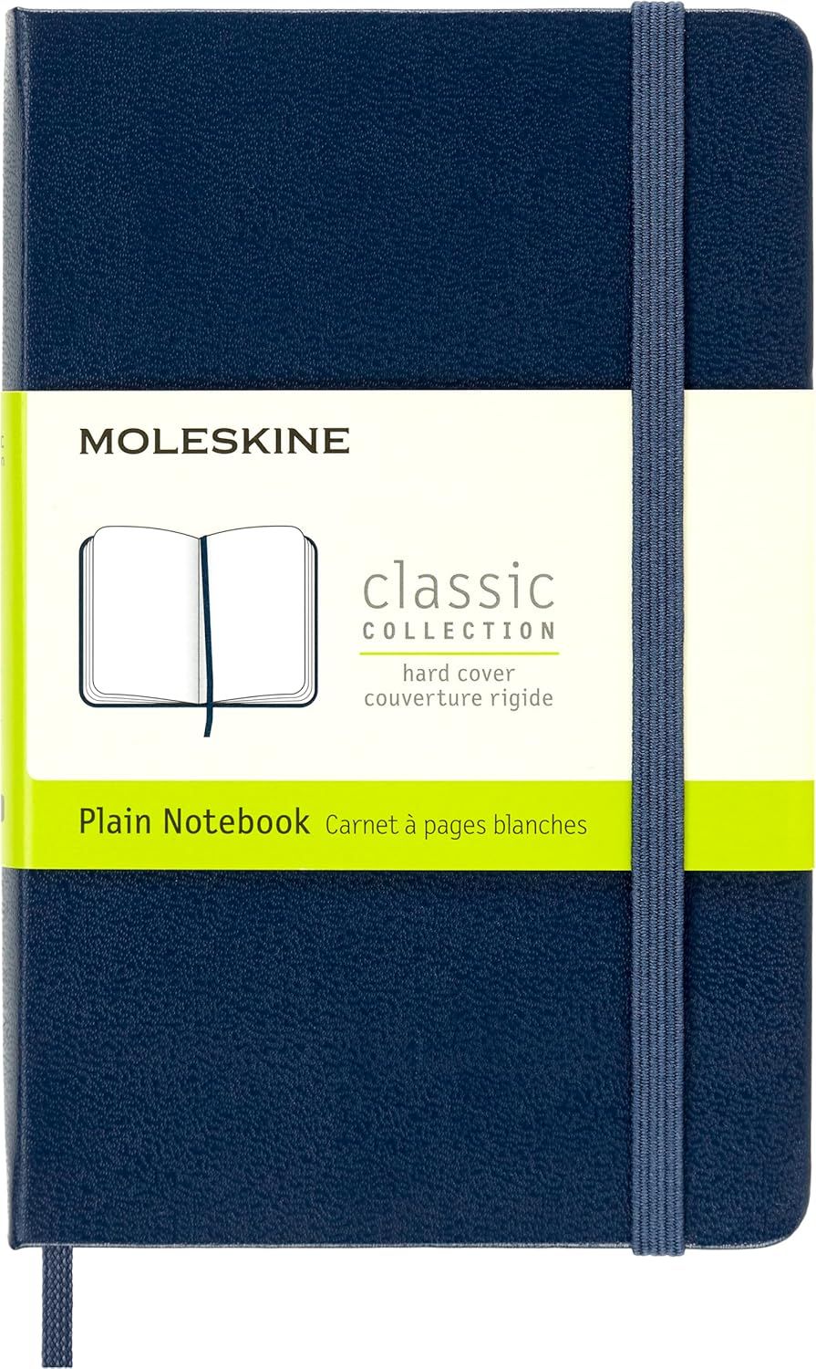 Moleskine Classic Notebook, Hard Cover, Pocket, Plain, Sapphire Blue, 192 Pages (3.5 Moleskine Classic Notebook, Hard Cover, Pocket, Plain, Sapphire Blue, 192 Pages (3.5" x 5.5")