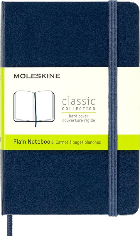 Moleskine Classic Notebook, Hard Cover, Pocket, Plain, Sapphire Blue, 192 Pages (3.5 Moleskine Classic Notebook, Hard Cover, Pocket, Plain, Sapphire Blue, 192 Pages (3.5" x 5.5")