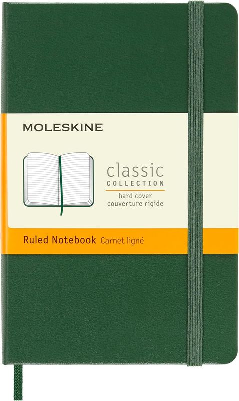 Moleskine Classic Notebook, Hard Cover, Pocket, Ruled, Myrtle Green, 192 Pages (3.5 Moleskine Classic Notebook, Hard Cover, Pocket, Ruled, Myrtle Green, 192 Pages (3.5" x 5.5")
