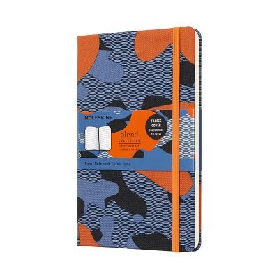 Moleskine Limited Collection Blend Notebook, Hard Cover  Large, Ruled, Black/Orange Camouflage, 240 Pages (5" x 8.25")