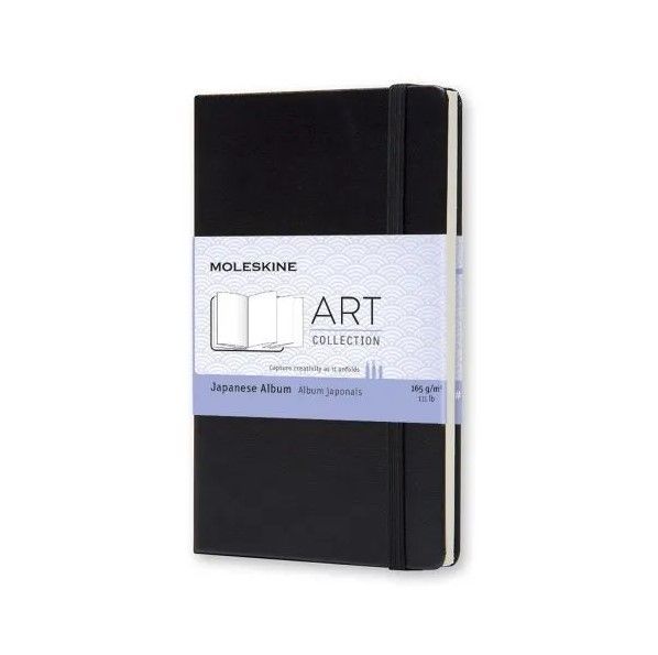 Moleskine Art Japanese Album, Hard Cover, Plain/Blank, Black, 60 Pages (3.5" x 5.5")
