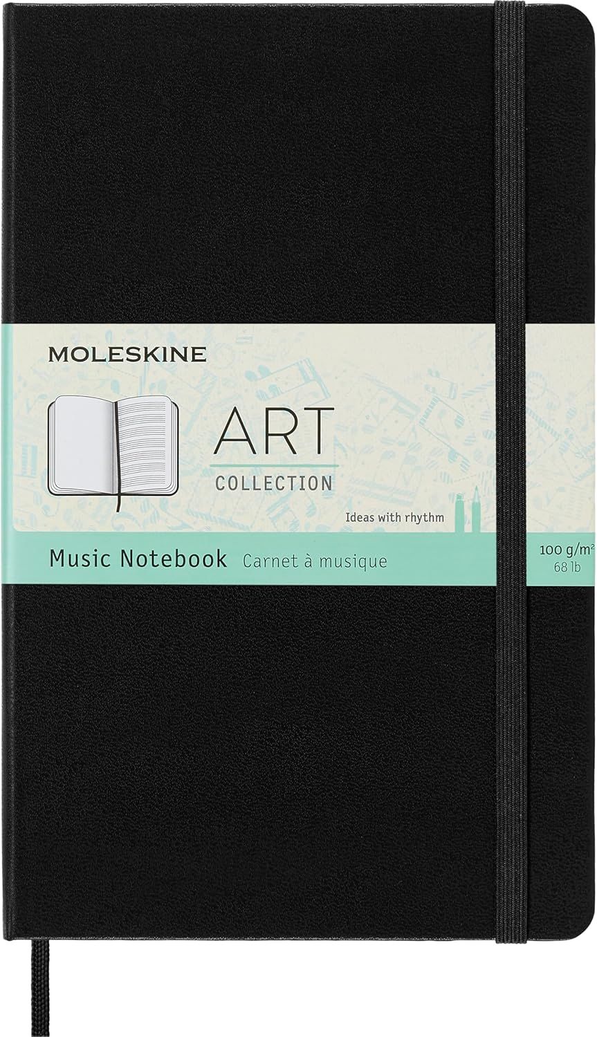 Moleskine Art Music Notebook, Hard Cover, Large, Pentagram, Black, 192 Pages (5 Moleskine Art Music Notebook, Hard Cover, Large, Pentagram, Black, 192 Pages (5" x 8.25")