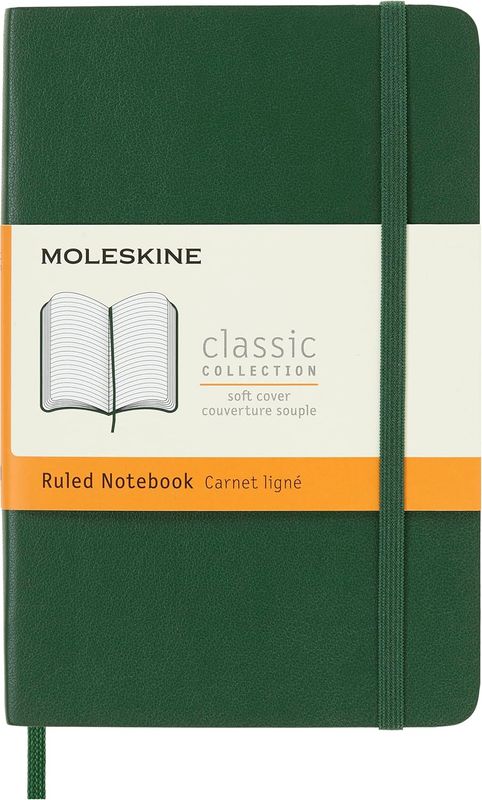 Moleskine Classic Notebook, Soft Cover, Pocket, Ruled, Myrtle Green, 192 Pages (3.5 Moleskine Classic Notebook, Soft Cover, Pocket, Ruled, Myrtle Green, 192 Pages (3.5" x 5.5")