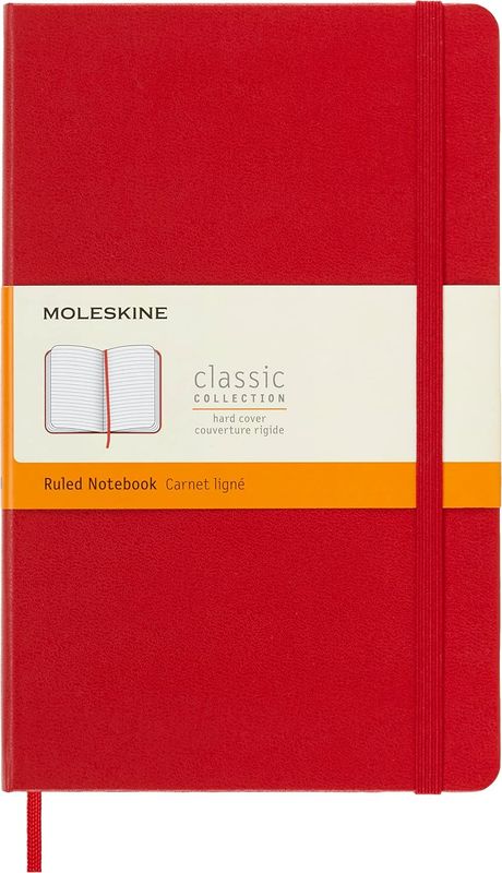 Moleskine Classic Notebook, Hard Cover, Large, Ruled, Scarlet Red, 240 Pages (5 Moleskine Classic Notebook, Hard Cover, Large, Ruled, Scarlet Red, 240 Pages (5" x 8.25")