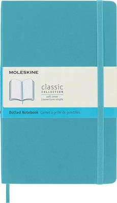 Moleskine Classic Notebook, Soft Cover, Large, Dotted, Reef Blue, 192 pages (5" x 8.25")