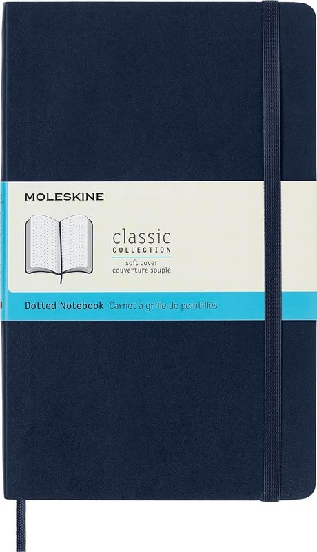 Moleskine Classic Notebook, Soft Cover, Large, Dotted, Sapphire Blue, 192 pages (5 Moleskine Classic Notebook, Soft Cover, Large, Dotted, Sapphire Blue, 192 pages (5" x 8.25")