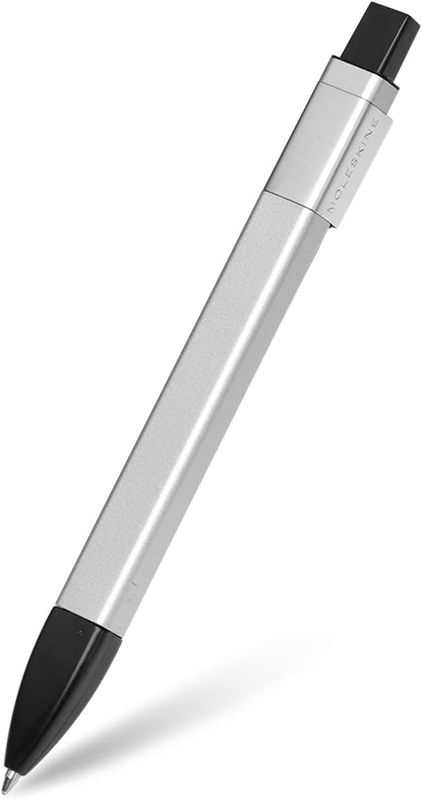 Moleskine Classic Pro Metal Ballpoint Pen with Cap Silver Grey 1 mm