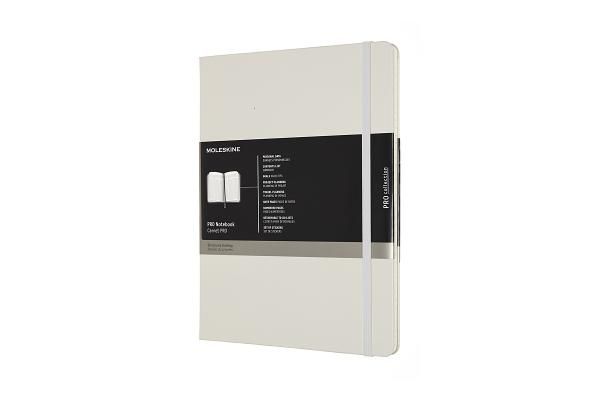 Moleskine PRO Notebook, Soft Cover, XL Professional Project Planning, Pearl Grey, 192 Pages,(7.5" x 9.5")