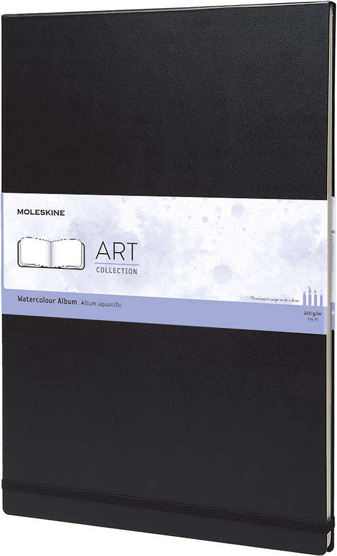Moleskine Art Watercolor Album, Hard Cover, A3, Plain, Black, 60 Pages (11.5" x 16.50")
