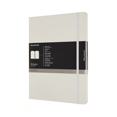 Moleskine PRO Notebook, Soft Cover, XXL Professional Project Planning, Pearl Grey, 192 Pages, (8.5" x 10.5")