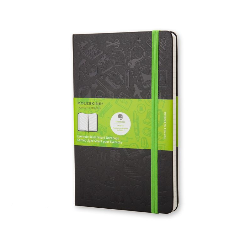 Moleskine Evernote Smart Notebook, Large, Ruled, Black, Hard Cover (5 Moleskine Evernote Smart Notebook, Large, Ruled, Black, Hard Cover (5" x 8.25") (Evernote Smart Notebooks)