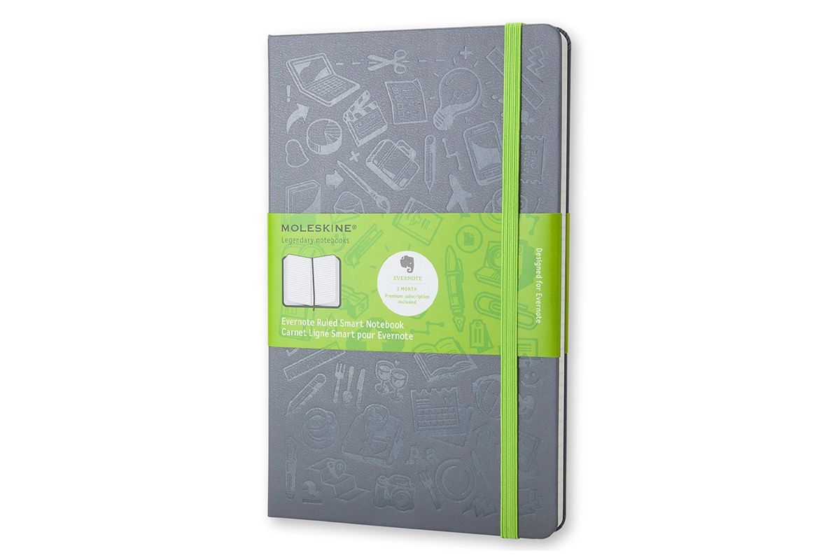 Moleskine Evernote Smart Notebook, Hard Cover, Lined, Grey, 240 Pages (5 Moleskine Evernote Smart Notebook, Hard Cover, Lined, Grey, 240 Pages (5" x 8.25")