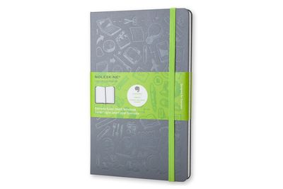 Moleskine Evernote Smart Notebook, Hard Cover, Lined, Grey, 240 Pages (5" x 8.25")
